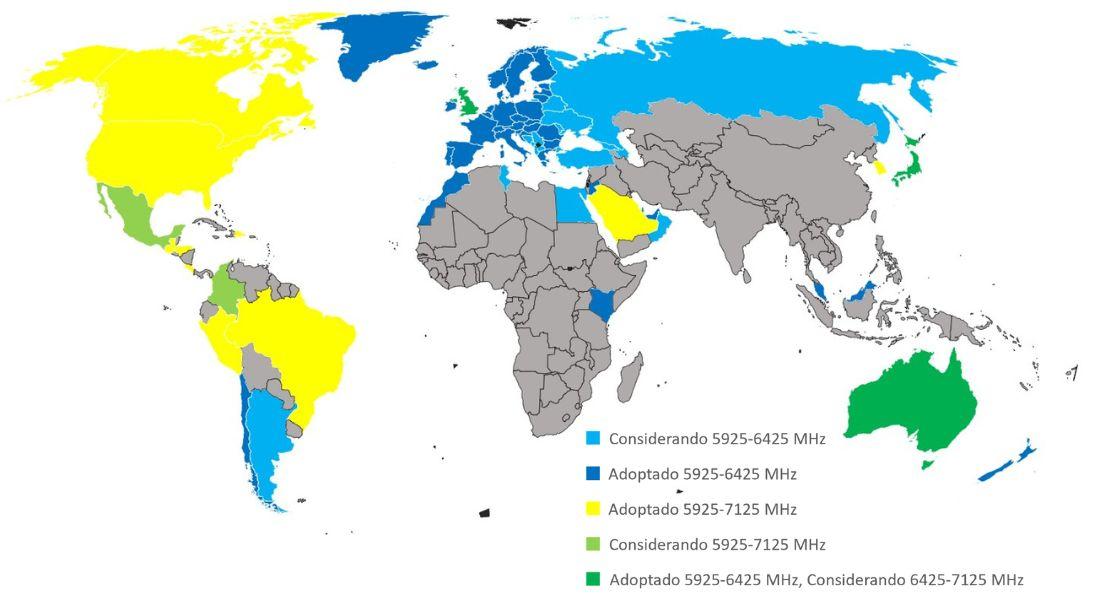 Países que habilitan WiFi 6E