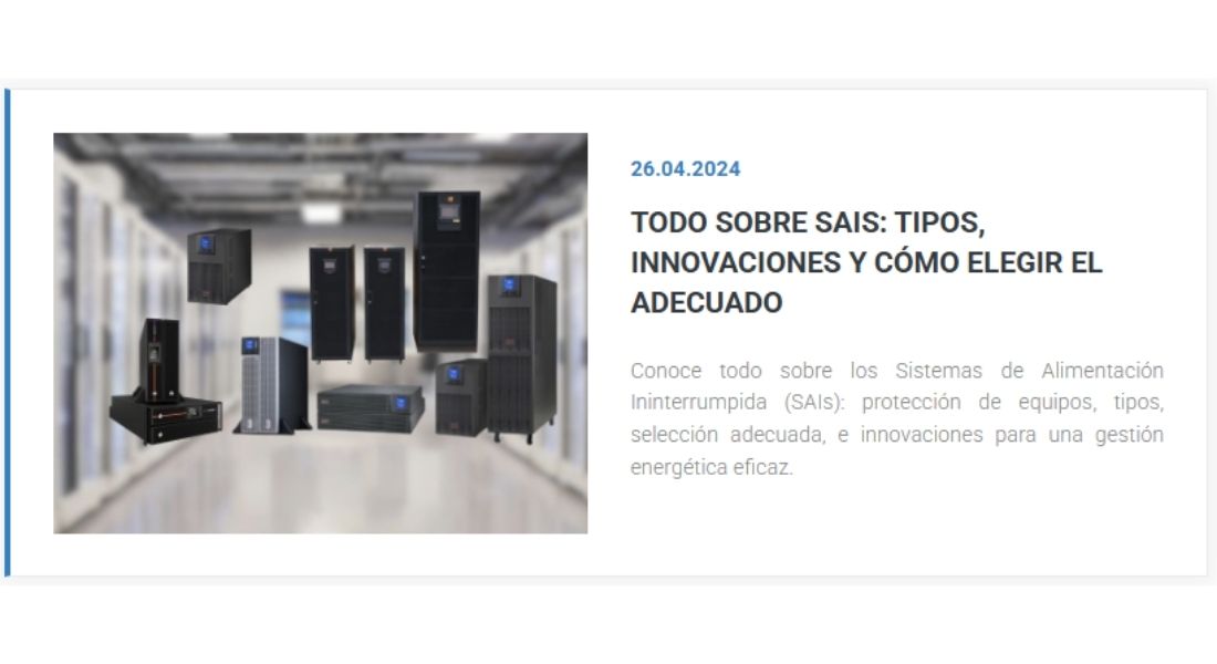 Todo sobre SAIs: Tipos, Innovaciones y Cómo Elegir el Adecuado